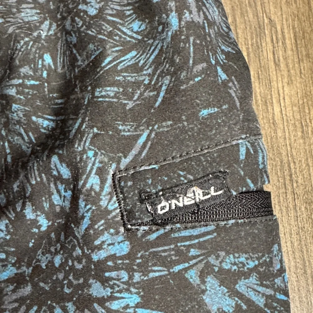 O'Neill Black and Blue Patterned Board Shorts
